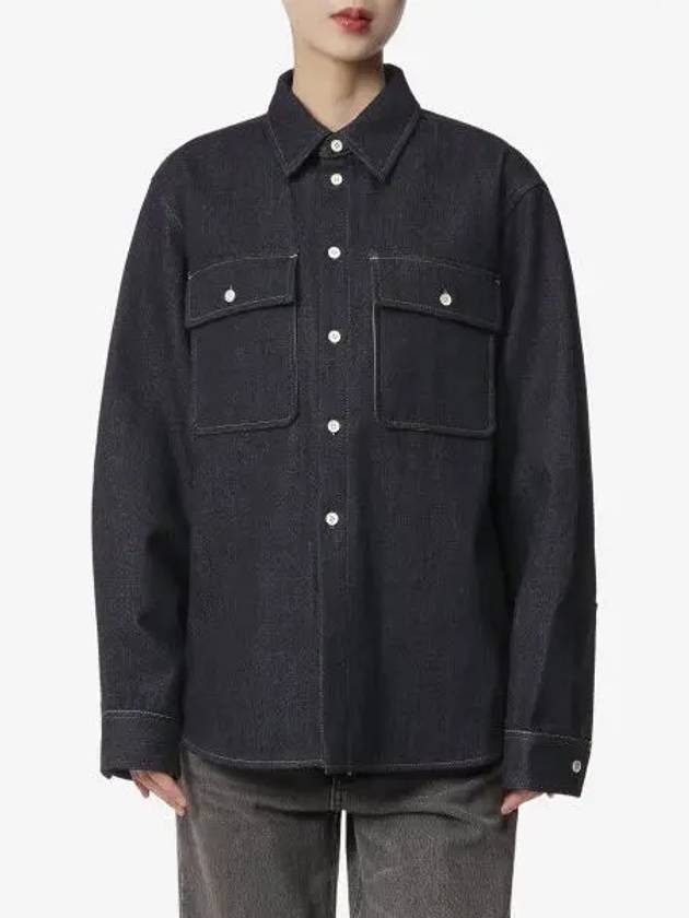 Denim Pocket Shirt Dark Blue J40DL0109J46569405 - JIL SANDER - BALAAN 2