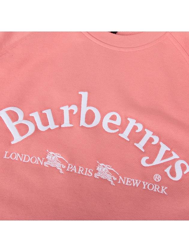 Embroidered Logo sweatshirt pink - BURBERRY - BALAAN 6