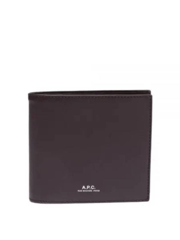 London Bill Fold Logo Half Wallet Dark Brown - A.P.C. - BALAAN 2