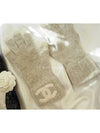 CC Logo Cashmere Knit Gloves Gray Unisex AAA591 - CHANEL - BALAAN 6