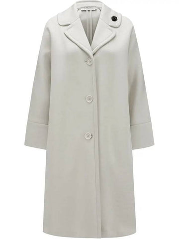 Women's Alvaro Viscose Jersey Single Coat Light Grey - MAX MARA - BALAAN 1