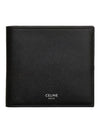 Celine Logo Leather Half Wallet Black - CELINE - BALAAN 2