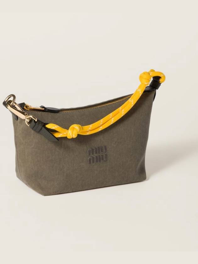 Gabardine Pouch Bag Olive Green - MIU MIU - BALAAN 6