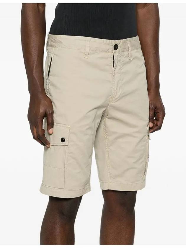 Wappen Cargo Bermuda Shorts Beige - STONE ISLAND - BALAAN 3