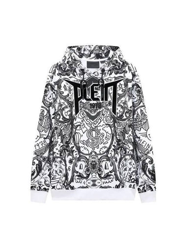 Men s Art Graphic Hooded Sweatshirt White - PHILIPP PLEIN - BALAAN 1