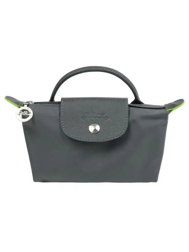 Le Pliage Green Handle Pouch Bag Graphite - LONGCHAMP - BALAAN 2