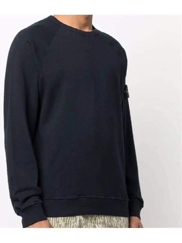 Garment Dyed Malfile Fleece Crewneck Sweatshirt Black - STONE ISLAND - BALAAN 4