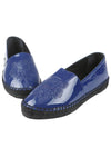 2ES180 F58 76 blue tiger enamel espadrille sneakers - KENZO - BALAAN 4