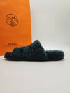 Chypre Wool Sandals Vert Anglais - HERMES - BALAAN 5