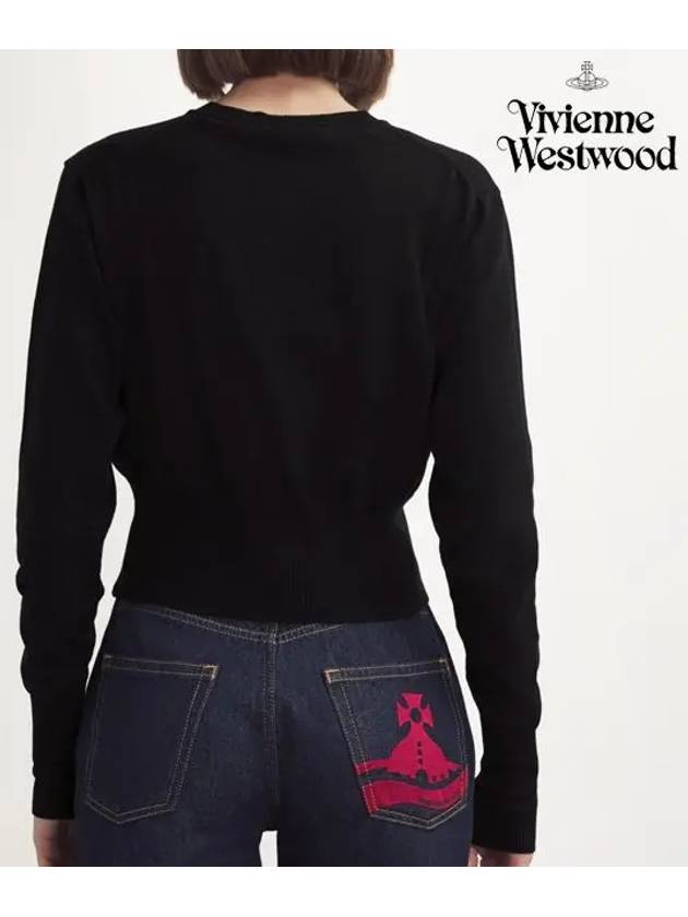 Bea Crop Cardigan Black - VIVIENNE WESTWOOD - BALAAN 5