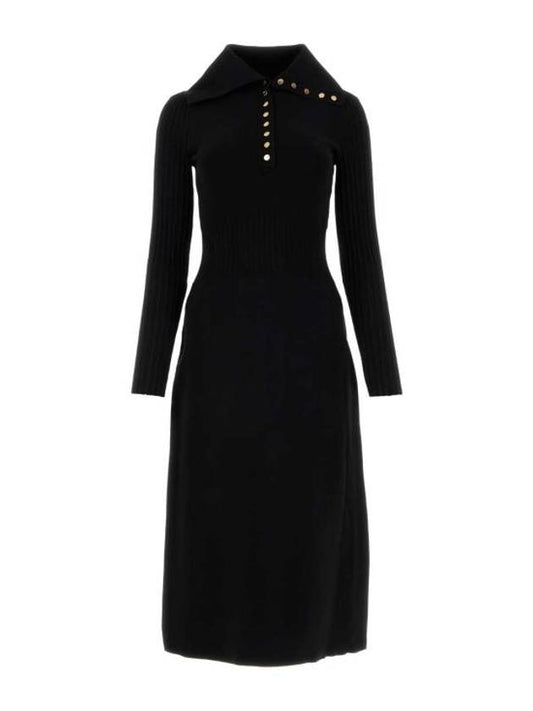 Polo Sweater Midi Dress Black - TORY BURCH - BALAAN 2