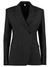 Women's Wool Tailored Blazer Jacket Black - BURBERRY - BALAAN 2