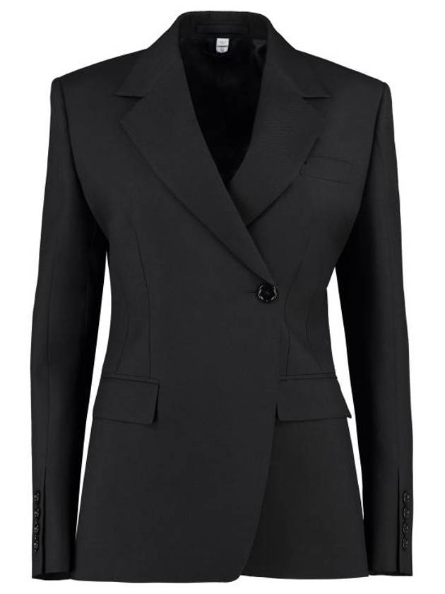 Women's Wool Tailored Blazer Jacket Black - BURBERRY - BALAAN 2