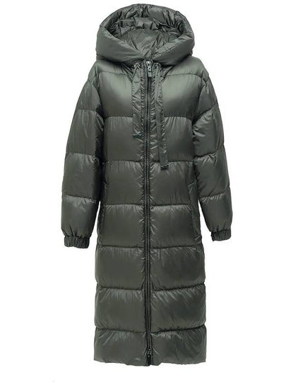 Women's Safe Water Resistant Long Parka Dark Green - MAX MARA - BALAAN 2