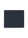 Intrecciato Calf Leather Half Wallet Navy - BOTTEGA VENETA - BALAAN 3