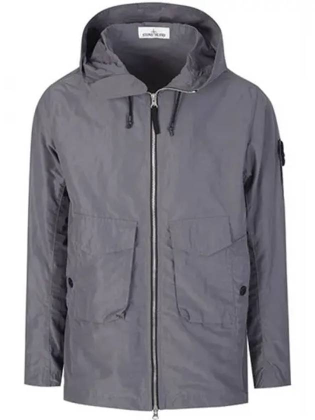 Wappen Patch Micro Reps Hooded Jacket Charcoal - STONE ISLAND - BALAAN 1