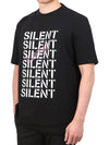 Silent Print Short Sleeve T-Shirt Black - LANVIN - BALAAN 2