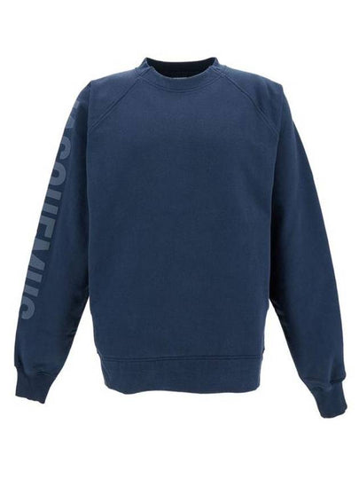 Le Typo Logo Print Cotton Sweatshirt Navy - JACQUEMUS - BALAAN 2