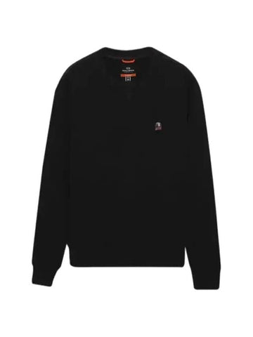 Men's Logo Patch Caleb Basic Embroidery Sweatshirt Black - PARAJUMPERS - BALAAN 1