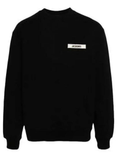 Le Gros Grain Logo Sweatshirt Black - JACQUEMUS - BALAAN 2