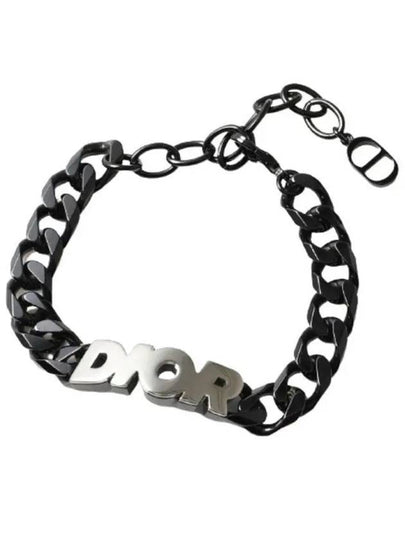 Chain Link Bracelet Black - DIOR - BALAAN 2