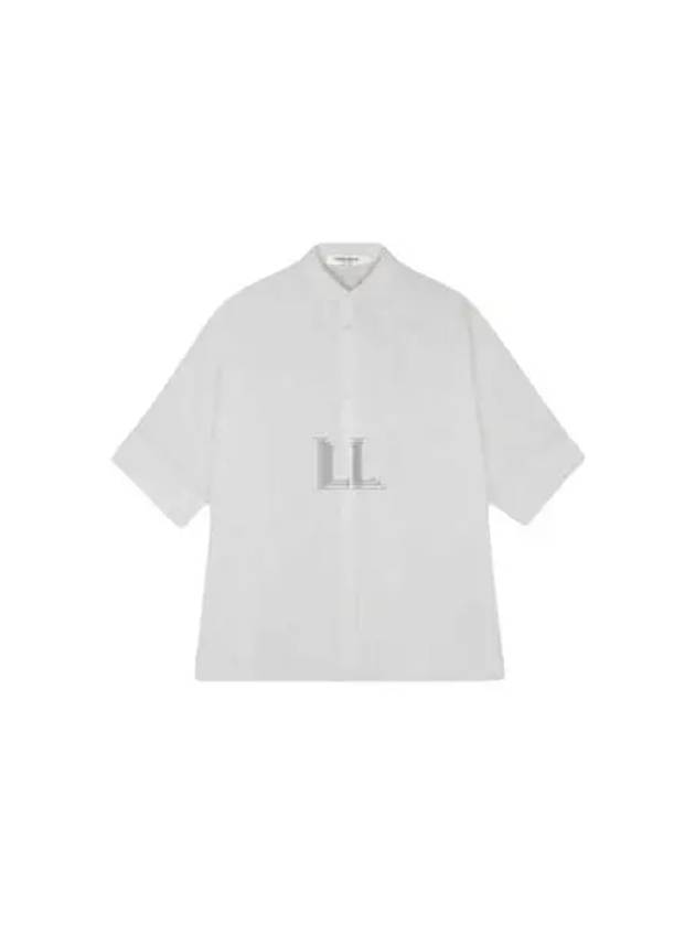 Boxy Cotton Shirt White - MAISON KITSUNE - BALAAN 2