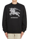 Embroidered EKD Logo Sweatshirt Black - BURBERRY - BALAAN.