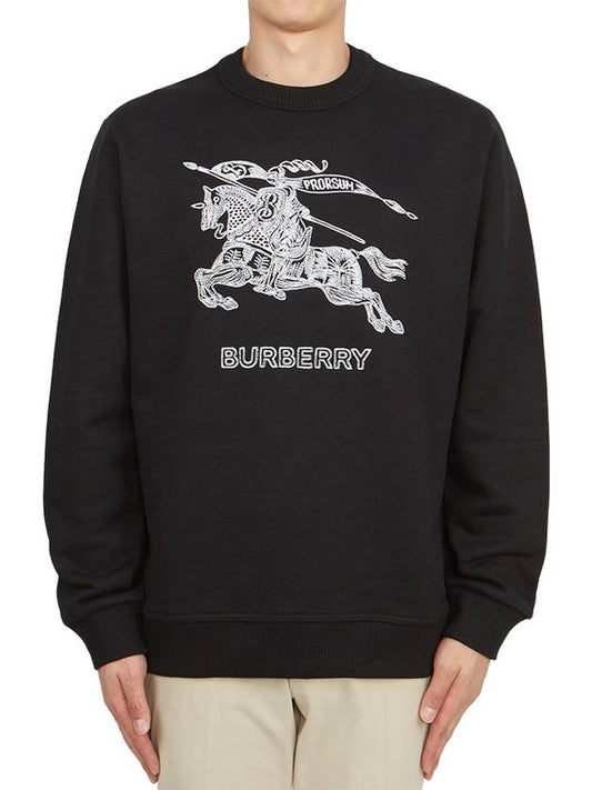 Embroidered EKD Logo Sweatshirt Black - BURBERRY - BALAAN 2