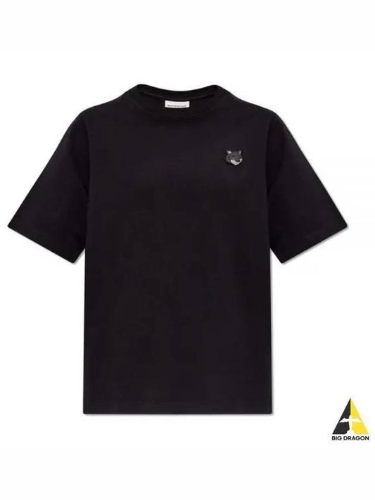 Bold Fox Head Patch Comfort Short Sleeve T-Shirt Black - MAISON KITSUNE - BALAAN 2