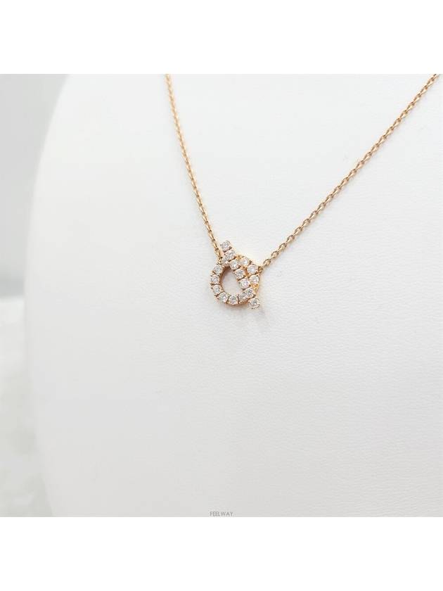 Lux You Finesse Necklace 18K Rose Gold Diamond - HERMES - BALAAN 4