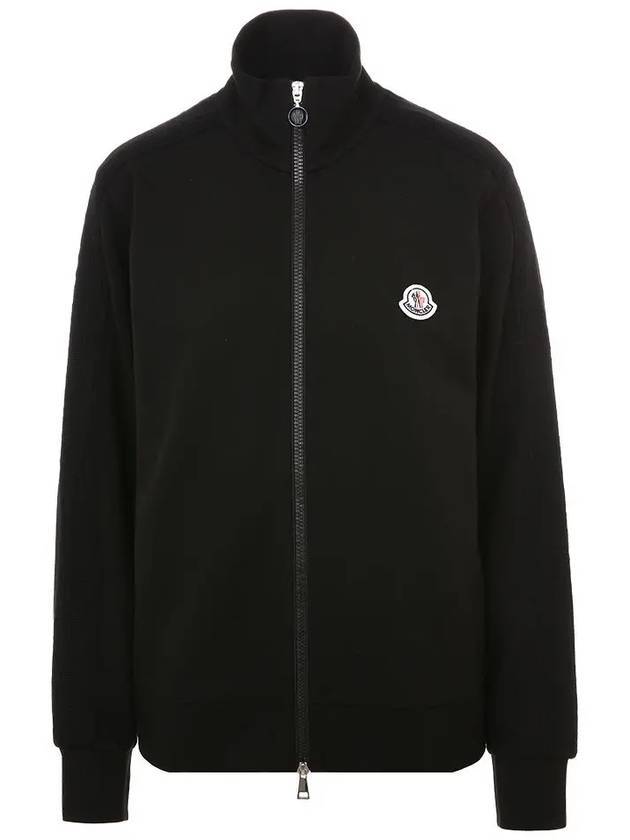 Logo zip up jacket black - MONCLER - BALAAN 1