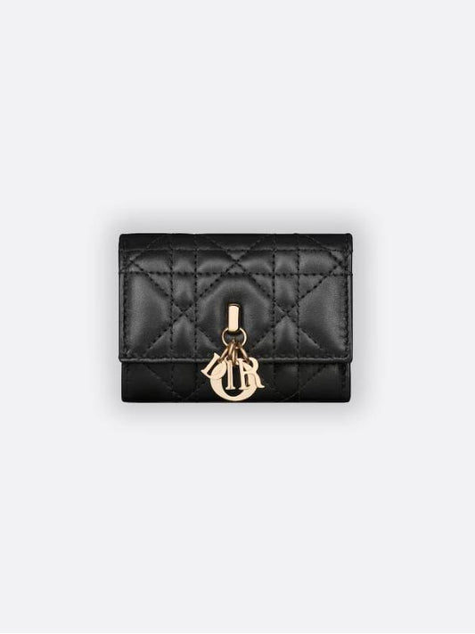 My Trifold Wallet Cannage Lambskin Black S6026ONMJ M900 - DIOR - BALAAN 2