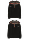 Men's Norwegian Print Sweatshirt Black - MARCELO BURLON - BALAAN 6