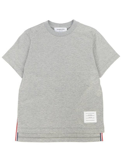 Logo Patch Lightweight Jersey Relaxed Fit Short Sleeve T-Shirt Grey - THOM BROWNE - BALAAN 2