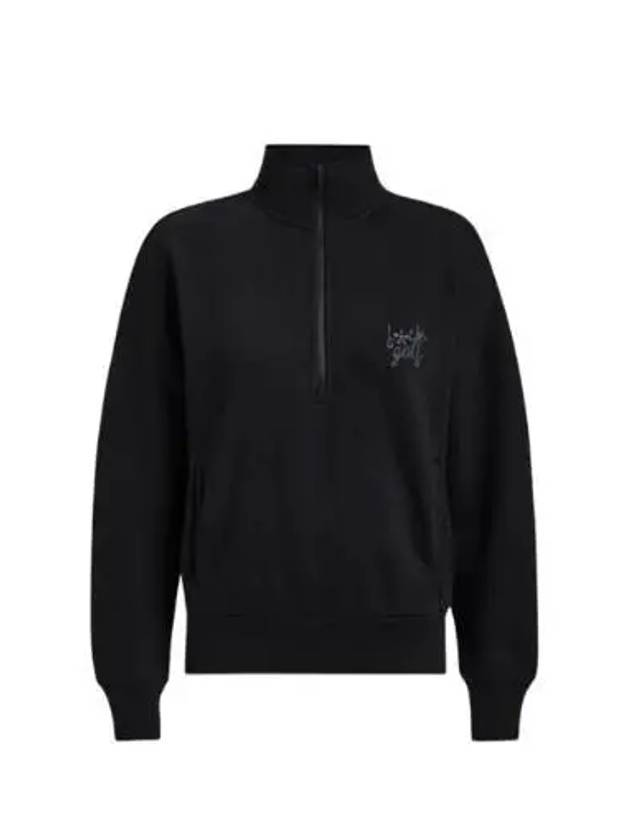 Women F CK GOLF French Terry Quarter Zipper Box Pullover GLM000029 ONYX - G/FORE - BALAAN 1