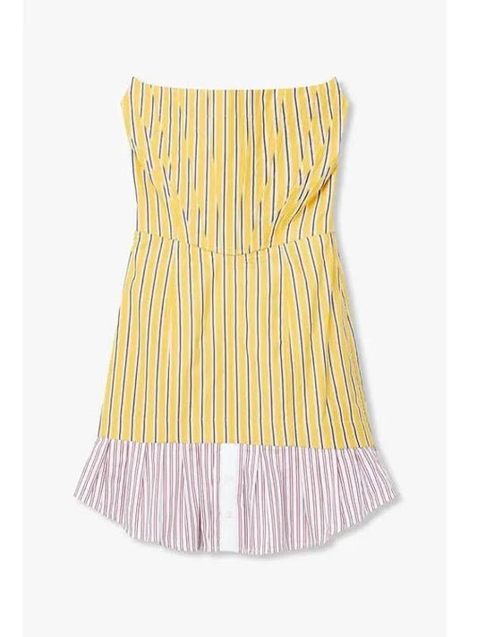 Women s Multi Stripe Cotton Dress Yellow - DSQUARED2 - BALAAN 1