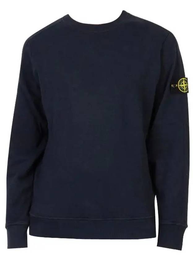 Cotton Crew Neck Sweatshirt Navy - STONE ISLAND - BALAAN 2