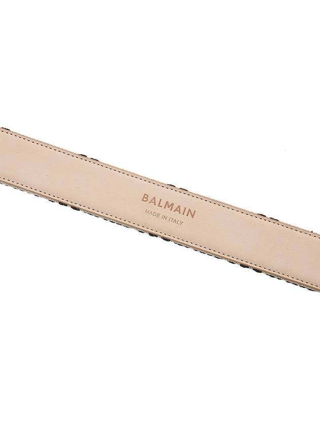 B Buckle Monogram Belt Black - BALMAIN - BALAAN.