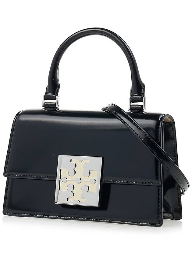 Bonbon Spazzolato Top Handle Mini Cross Bag Black - TORY BURCH - BALAAN 3