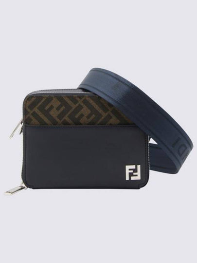 Square FF Camera Case Cross Bag Dark Blue - FENDI - BALAAN 2