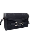 Women s 699296 Black Canvas Horsebit 1955 Mini Shoulder Bag - GUCCI - BALAAN 2