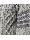 Wool Fun Mix Knit Gray - THOM BROWNE - BALAAN.
