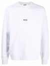 Micro Logo Print Cotton Sweatshirt Grey - MSGM - BALAAN 2