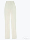 Compact Cotton Trousers Straight Pants White - BOTTEGA VENETA - BALAAN 2