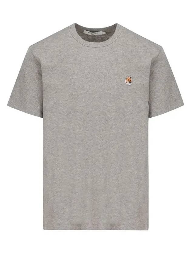 Fox Head Patch Classic Short Sleeve T-Shirt Grey Melange - MAISON KITSUNE - BALAAN 3