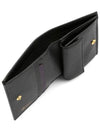 Gold Hardware Triangle Logo Saffiano Half Wallet Black - PRADA - BALAAN 5