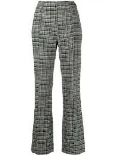 F6894 Women s Seersucker Check Crop Pants Green 1318580 - GANNI - BALAAN 1