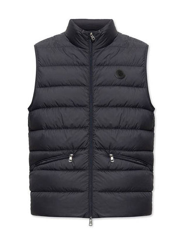 Theompan Logo Down Vest Midnight Navy - MONCLER - BALAAN 1