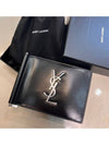 Monogram Money Clip Half Wallet Black - SAINT LAURENT - BALAAN 2