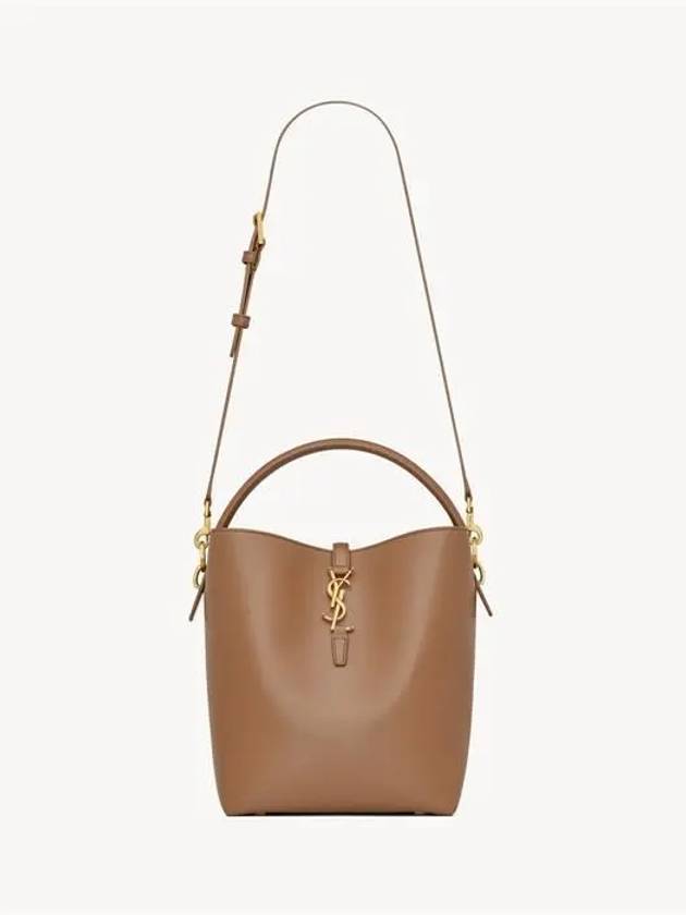 Le 37 Leather Bucket Bag Fox - SAINT LAURENT - BALAAN 4